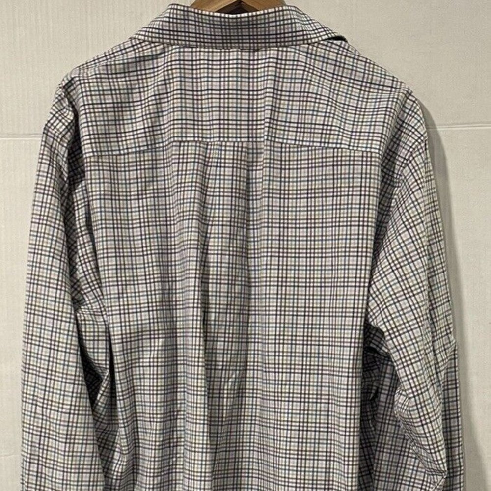 Peter Millar Men's XL Plaid Cotton Long Sleeve Button Front Dress Shirt - Picture 4 of 5